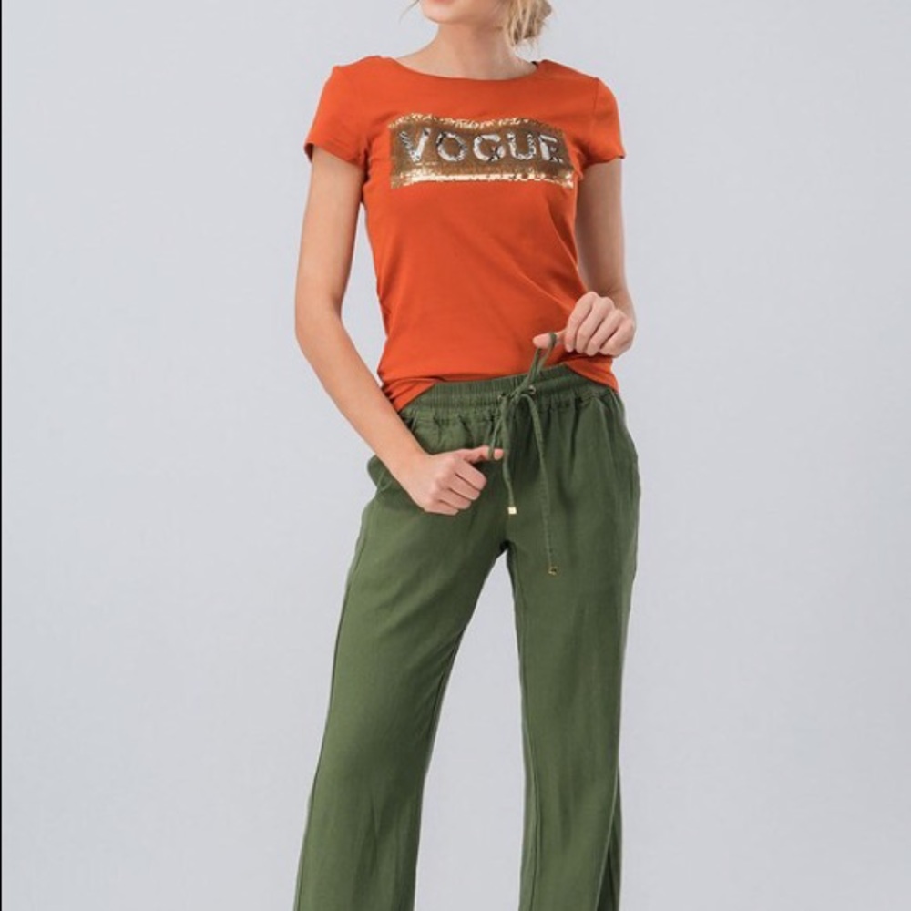 Vogue Sequin Block Tee